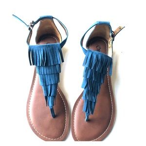 Carlos Santana fringe sandals